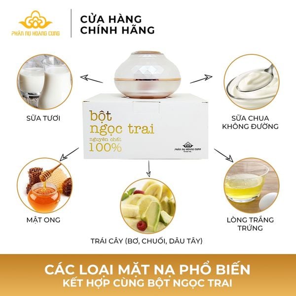 Bột Ngọc Trai, Nguyên Chất Thiên Nhiên, Phấn Nụ Hoàng Cung, Dung Tích