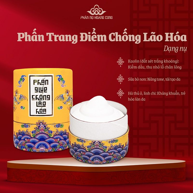 Combo Dưỡng Da Phấn Chống Lão Hóa + Phấn Ngừa Mụn - PHẤN NỤ HOÀNG CUNG