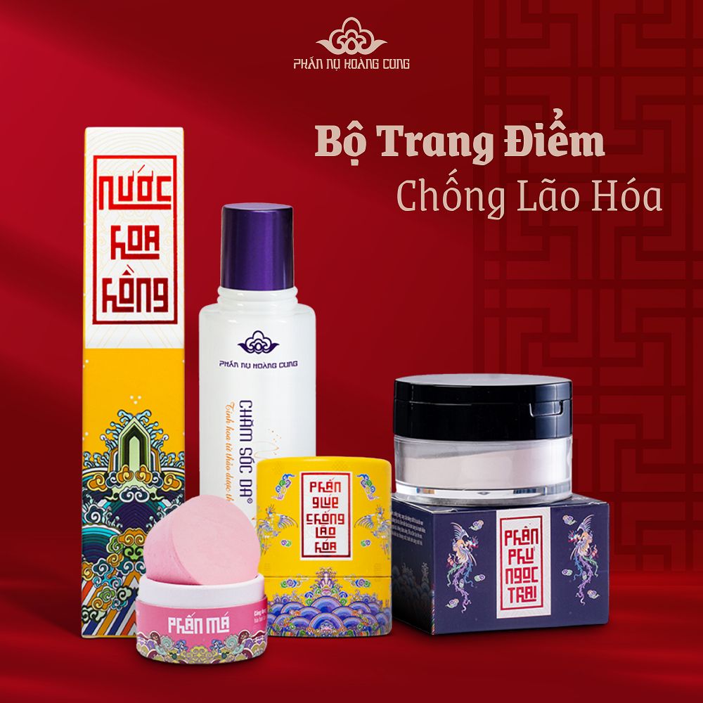 Bộ Trang Điểm Chống Lão Hóa Phấn Nụ Hoàng Cung