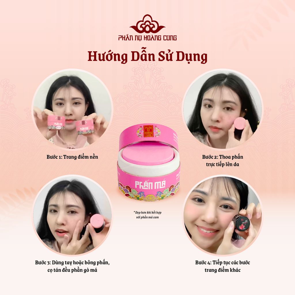 Phấn Má Hồng Mịn Nhẹ Cho Gò Má Ửng Hồng Tự Nhiên 25G -  Phấn Nụ Hoàng Cung