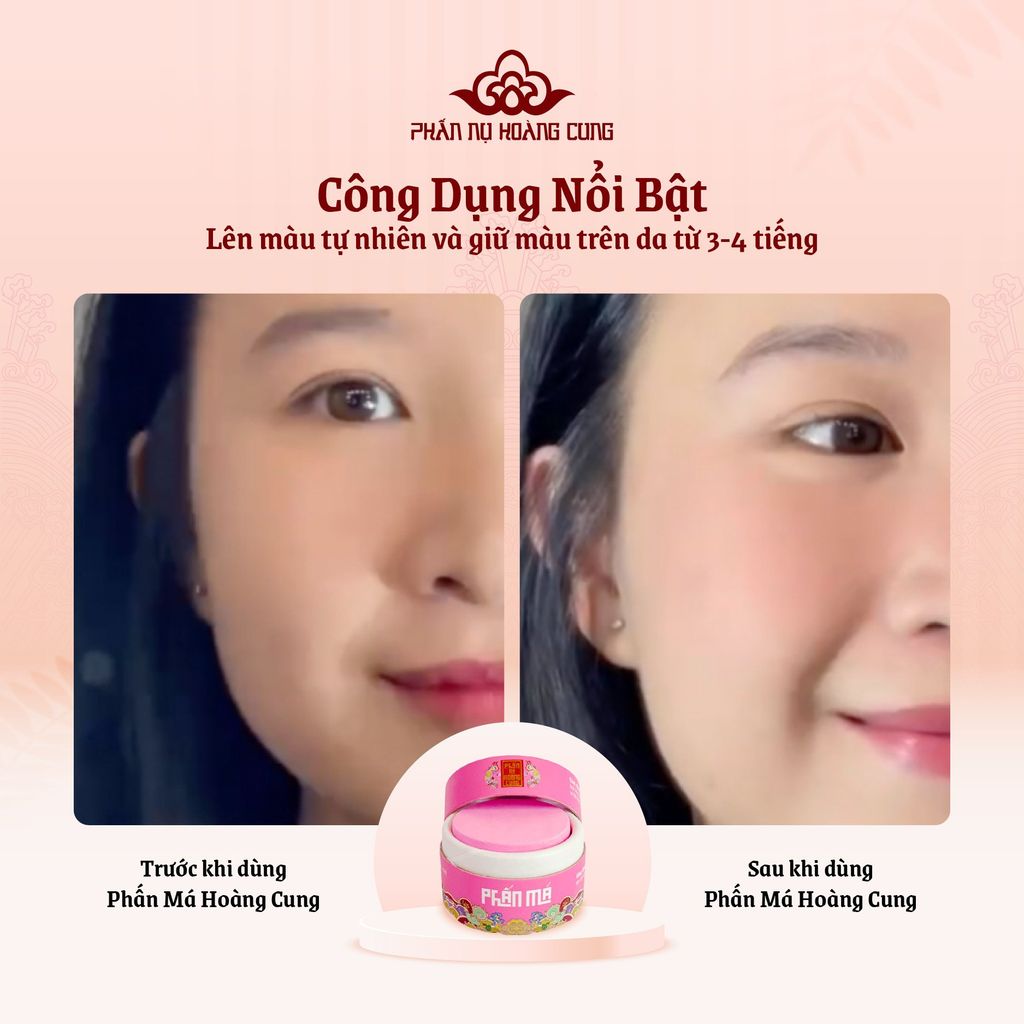 Phấn Má Hồng Mịn Nhẹ Cho Gò Má Ửng Hồng Tự Nhiên 25G -  Phấn Nụ Hoàng Cung