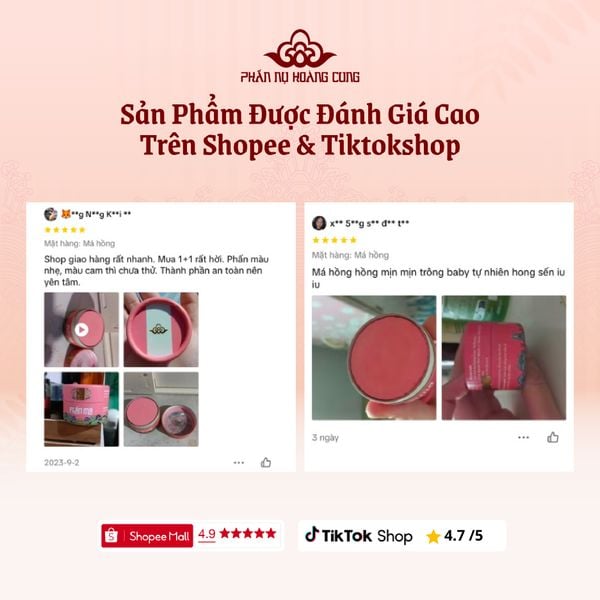 Phấn Má Màu Hồng Phấn Nụ Hoàng Cung 25g