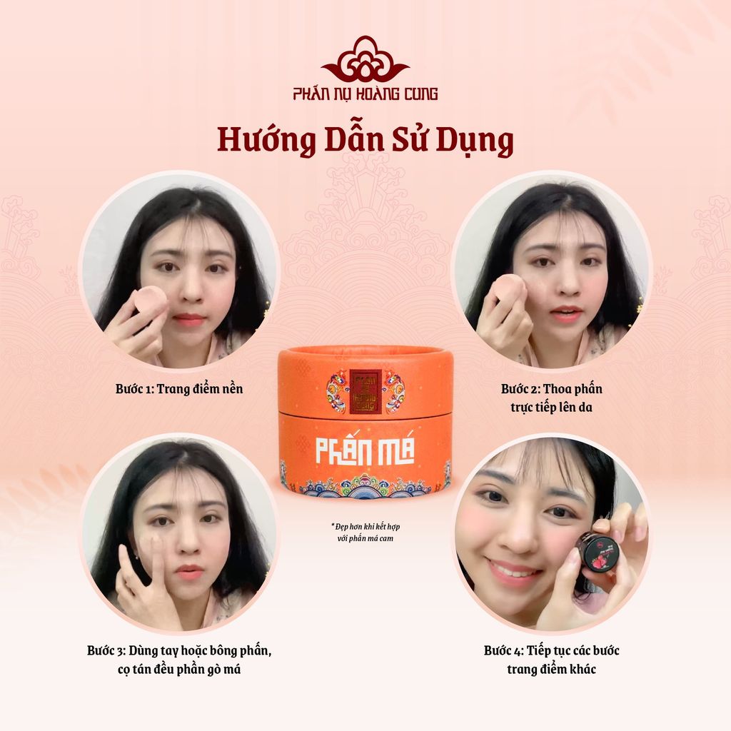Phấn Má Cam Mịn Nhẹ Cho Lớp Makeup Tươi Tắn Tự Nhiên 25G -  Phấn Nụ Hoàng Cung