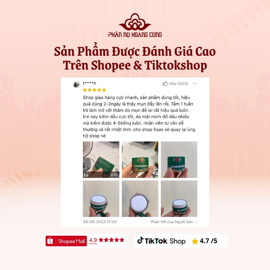 Phấn Ngừa Mụn Cho Làn Da Sạch Mụn, Sáng Mịn 25G - Phấn Nụ Hoàng Cung