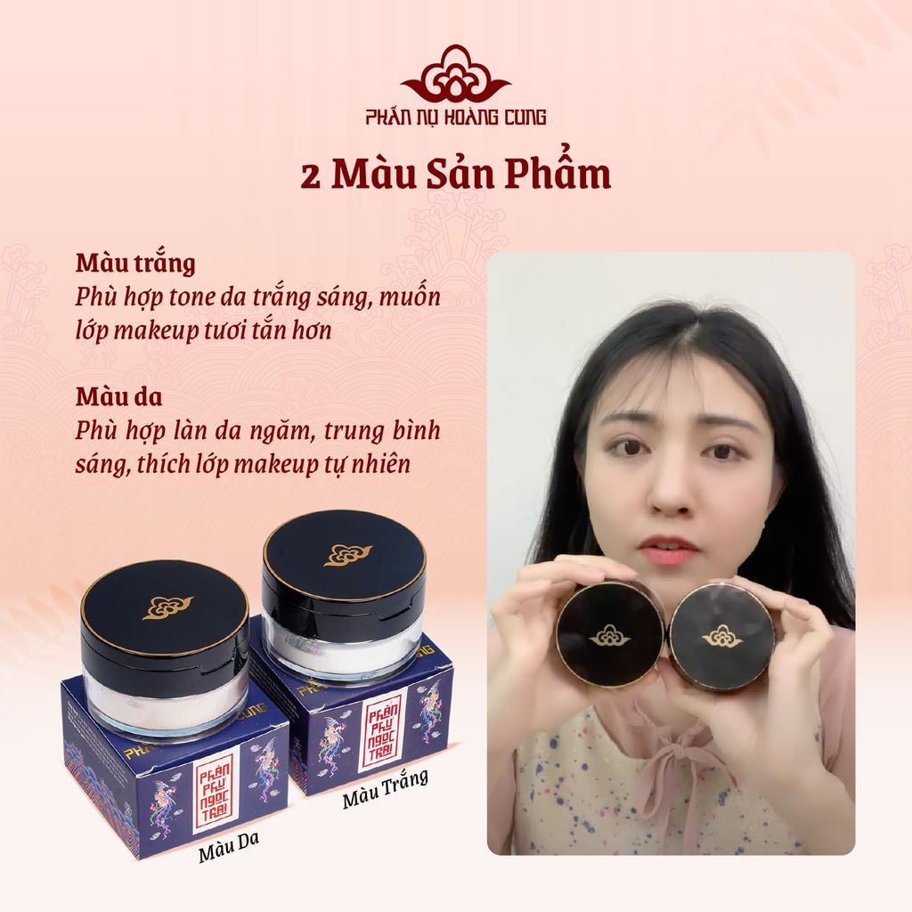 Phấn Phủ Ngọc Trai Phấn Nụ Hoàng Cung Trọng Lượng 25g
