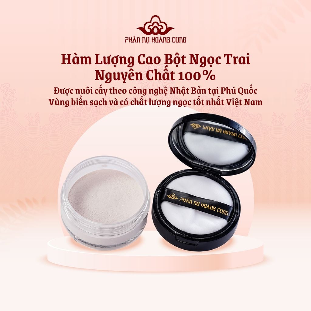 Phấn Phủ Ngọc Trai Phấn Nụ Hoàng Cung Trọng Lượng 25g