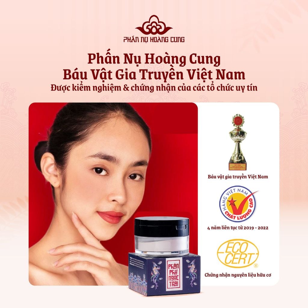 Phấn Phủ Ngọc Trai Phấn Nụ Hoàng Cung Trọng Lượng 25g