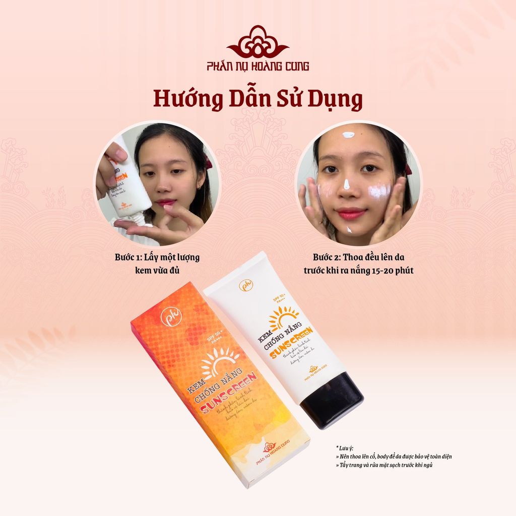 Kem Chống Nắng Vật Lý SPF50+ PA++++ Dưỡng Da Kiềm Dầu 60G - Phấn Nụ Hoàng Cung