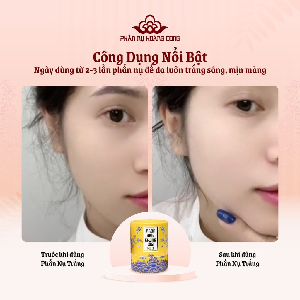 Phấn Nụ Trang Điểm Chống Lão Hóa Cho Làn Da Sáng Mịn 30G (Nụ Trắng) -  Phấn Nụ Hoàng Cung