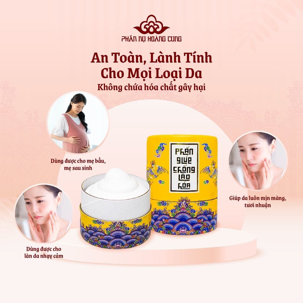 Phấn Nụ Trang Điểm Chống Lão Hóa Cho Làn Da Sáng Mịn 30G (Nụ Trắng) -  Phấn Nụ Hoàng Cung