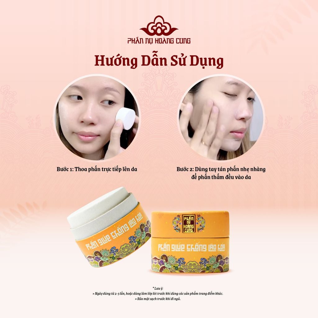 Phấn Nén Trang Điểm Chống Lão Hóa Cho Làn Da Sáng Mịn 25G (Màu Trắng) - Phấn Nụ Hoàng Cung