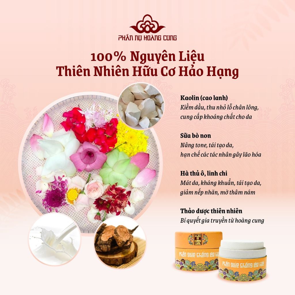 Phấn Nén Trang Điểm Chống Lão Hóa Cho Làn Da Sáng Mịn 25G (Màu Trắng) - Phấn Nụ Hoàng Cung