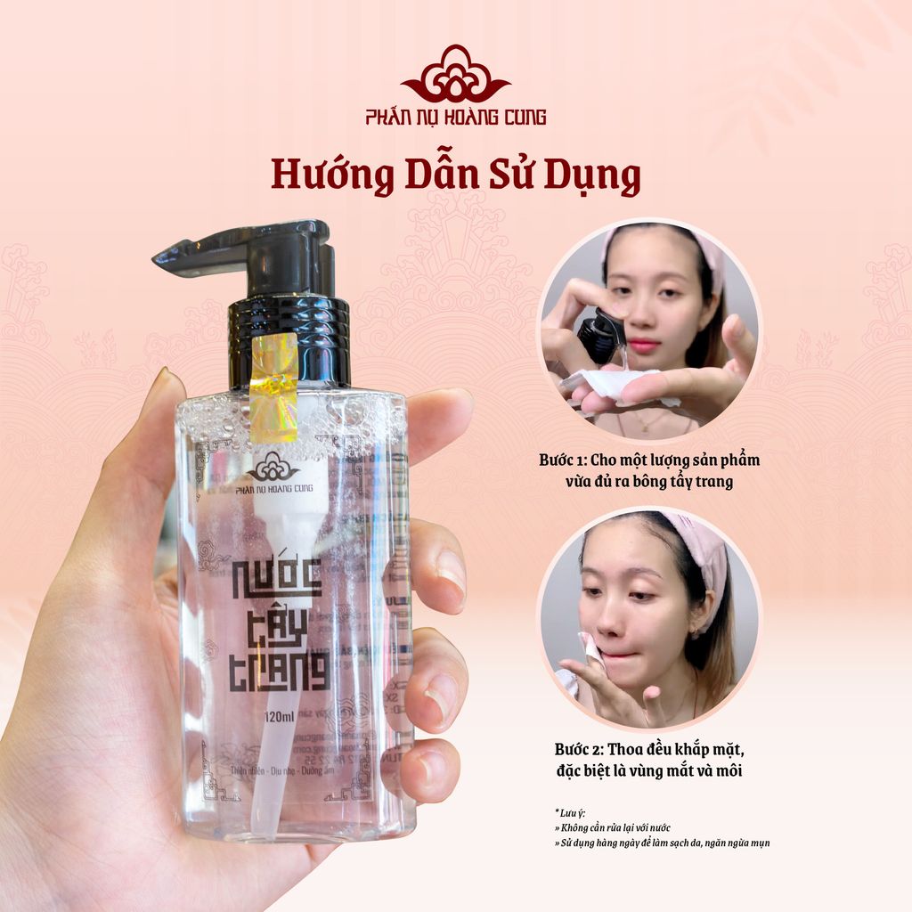 Nước Tẩy Trang Organic Sạch Sâu Dưỡng Ẩm Không Cồn 120ml - Phấn Nụ Hoàng Cung