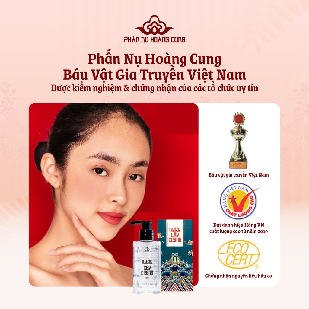 Nước Tẩy Trang Organic Sạch Sâu Dưỡng Ẩm Không Cồn 120ml - Phấn Nụ Hoàng Cung