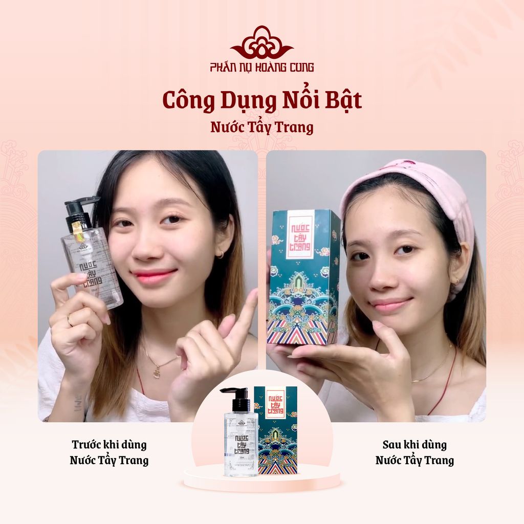 Nước Tẩy Trang Organic Sạch Sâu Dưỡng Ẩm Không Cồn 120ml - Phấn Nụ Hoàng Cung