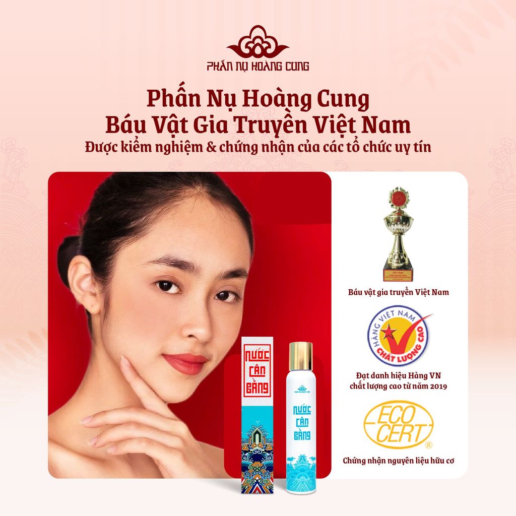 Nước Cân Bằng Độ Ẩm, Sạch Sâu & Trẻ Hóa Da 100ml (Toner) - Phấn Nụ Hoàng Cung
