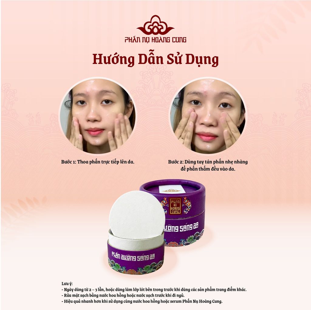 Phấn Dưỡng Sáng Da, Mờ Thâm Nám 25G - Phấn Nụ Hoàng Cung
