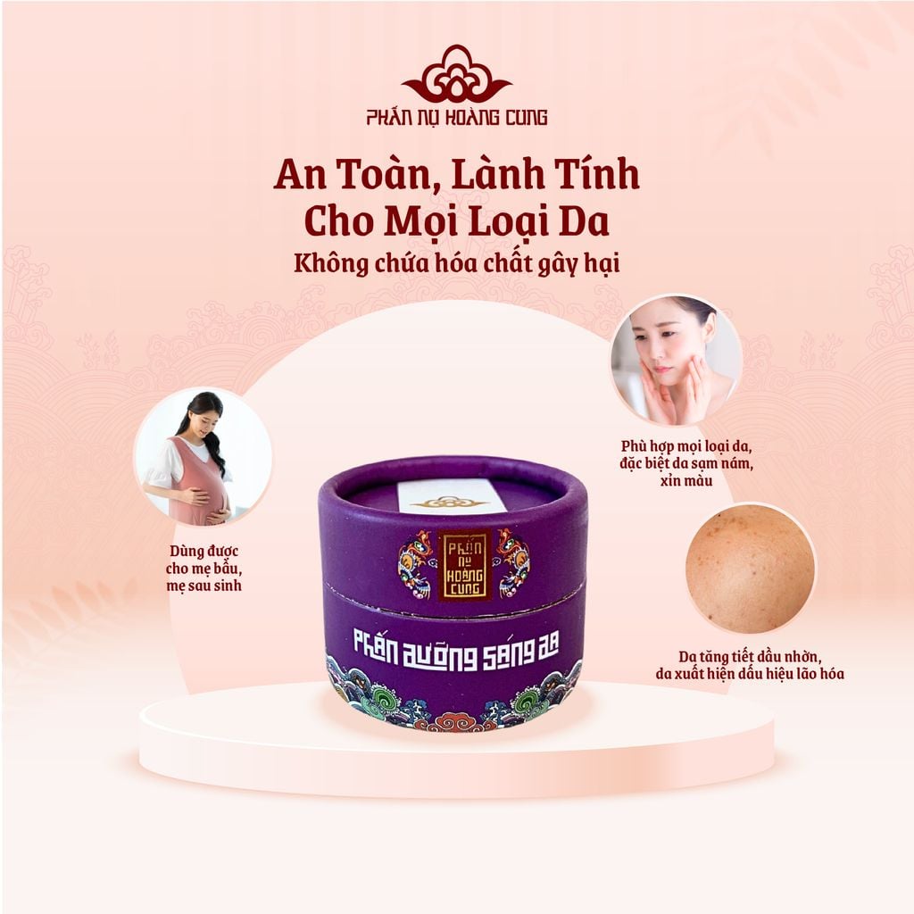 Phấn Dưỡng Sáng Da, Mờ Thâm Nám 25G - Phấn Nụ Hoàng Cung