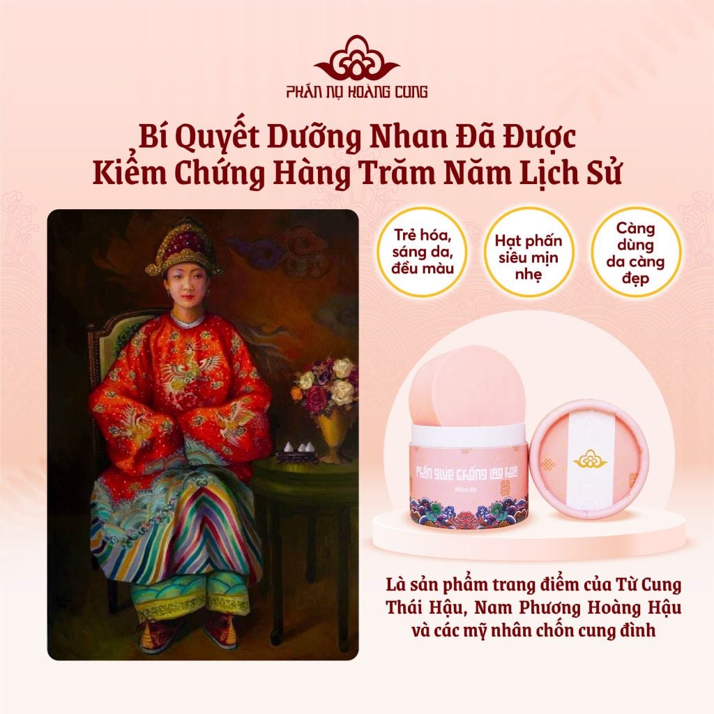 Phấn Nén Trang Điểm Chống Lão Hóa Cho Làn Da Sáng Hồng 25G (Màu Da) - Phấn Nụ Hoàng Cung