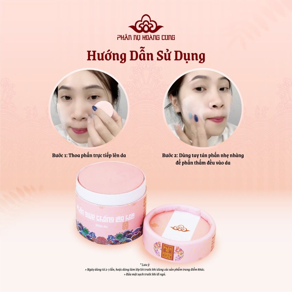 Phấn Nén Trang Điểm Chống Lão Hóa Cho Làn Da Sáng Hồng 25G (Màu Da) - Phấn Nụ Hoàng Cung