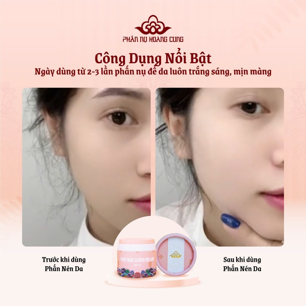 Phấn Nén Trang Điểm Chống Lão Hóa Cho Làn Da Sáng Hồng 25G (Màu Da) - Phấn Nụ Hoàng Cung