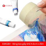  EBKG8V - Băng keo giấy khổ 4.8cm x 25m 