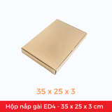  ED4 - 35x25x3 cm - Hộp carton dẹt nắp gài 