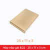  ED2 - 25x17x3 cm - Hộp carton dẹt nắp gài 