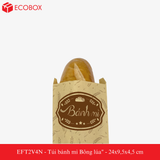  EFT2V4N - Túi bánh mì vàng in nâu - "Bông lúa" - 24x9,5x4,5 cm 