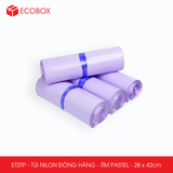  ET2TP - Túi nilon đóng hàng - Tím Pastel - 28x42cm 