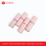  ET01HD - Túi nilon đóng hàng - Hồng đào - 20x30cm 