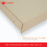  EPB4 – 26x19cm – PHONG BÌ GIẤY CARTON MÀU XÁM 