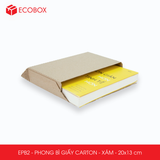  EPB2 – 20x13cm – PHONG BÌ GIẤY CARTON MÀU XÁM 
