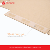  ENG05 - 25x19x7cm - HỘP NẮP GÀI HÔNG 