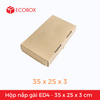  ED4 - 35x25x3 cm - Hộp carton dẹt nắp gài 