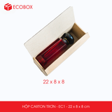  EC1 - 22x8x8 cm - Thùng hộp carton - Hộp cao trơn đóng hàng 