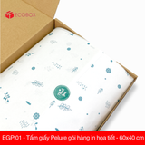  EGPI01 - Tấm giấy Pelure gói hàng in họa tiết - 60x40 cm 