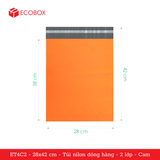  ET4C2 - 28x42 cm - Túi nilon đóng hàng - 2 lớp - Cam 
