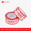  EBK3D - 4.8cm - Block 6 cuộn/1.2kg - Băng keo HÀNG DỄ VỠ màu đỏ trắng 