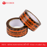  EBK3C - 4.8cm - Block 6 cuộn/1.2kg - Băng keo HÀNG DỄ VỠ màu cam đen 