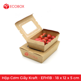  Hộp giấy đựng đồ ăn có cửa sổ - EFH1B - 18x12x5 cm 
