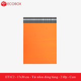  ET1C2 - 17x30 cm - Túi nilon đóng hàng - 2 lớp - Cam 