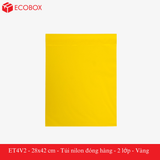  ET4V2 - 28x42 cm - Túi nilon đóng hàng - 2 lớp - Vàng 