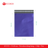  ET1T2 - 17x30 cm - Túi nilon đóng hàng - 2 lớp - Tím 