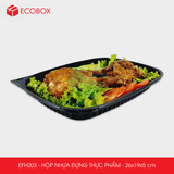  EFH203 - Hộp nhựa đế đen nắp trong 26x19x5 cm 