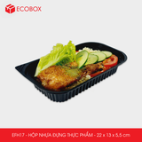  EFH17 - Hộp nhựa đế đen nắp trong  22x13x5.5 cm 