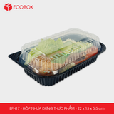  EFH17 - Hộp nhựa đế đen nắp trong  22x13x5.5 cm 