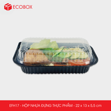  EFH17 - Hộp nhựa đế đen nắp trong  22x13x5.5 cm 