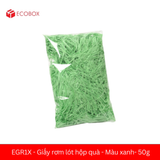  EGR1X - Giấy rơm lót hộp quà - Màu xanh lá- 50g 
