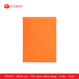  ET4C2 - 28x42 cm - Túi nilon đóng hàng - 2 lớp - Cam 